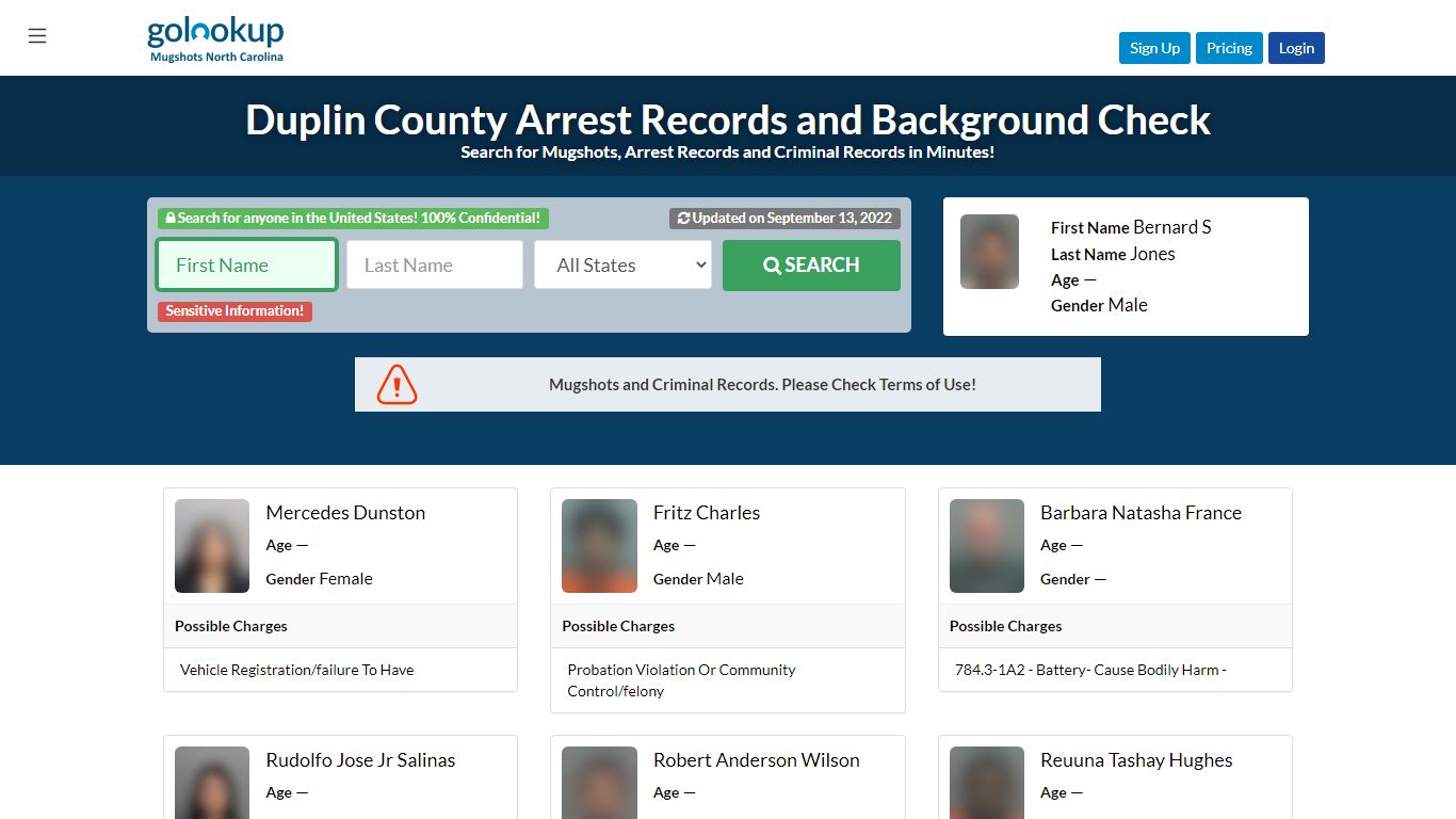 Duplin County Mugshots, Duplin County Arrest Records - GoLookUp